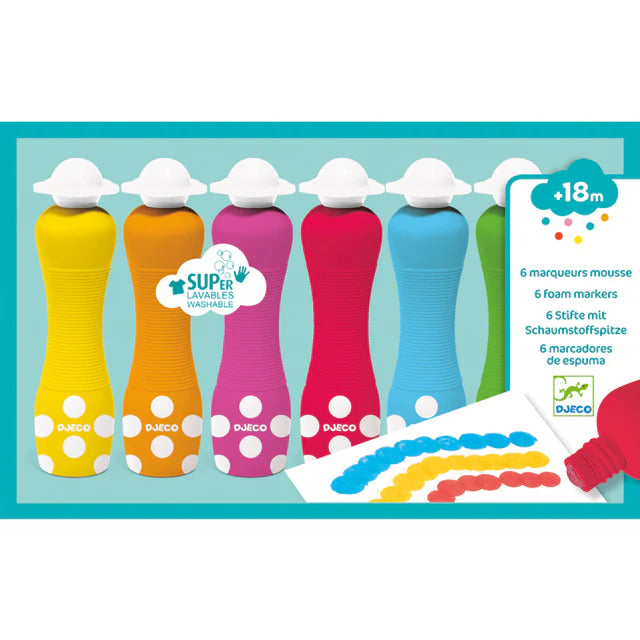 6 Foam Markers