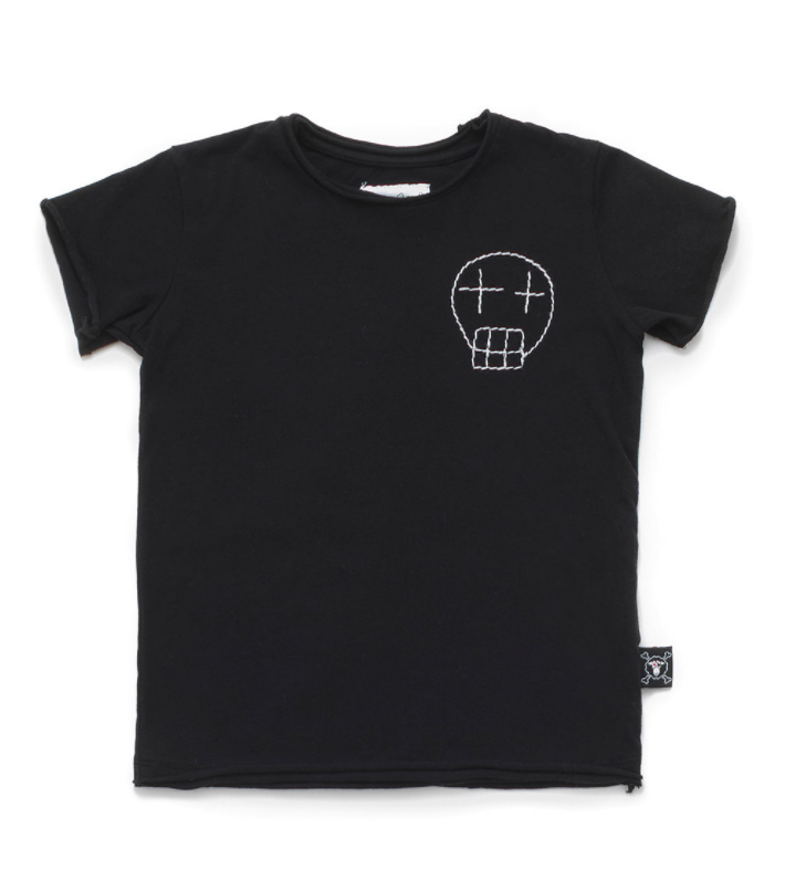 Embroidered Sketched Skull T-shirt