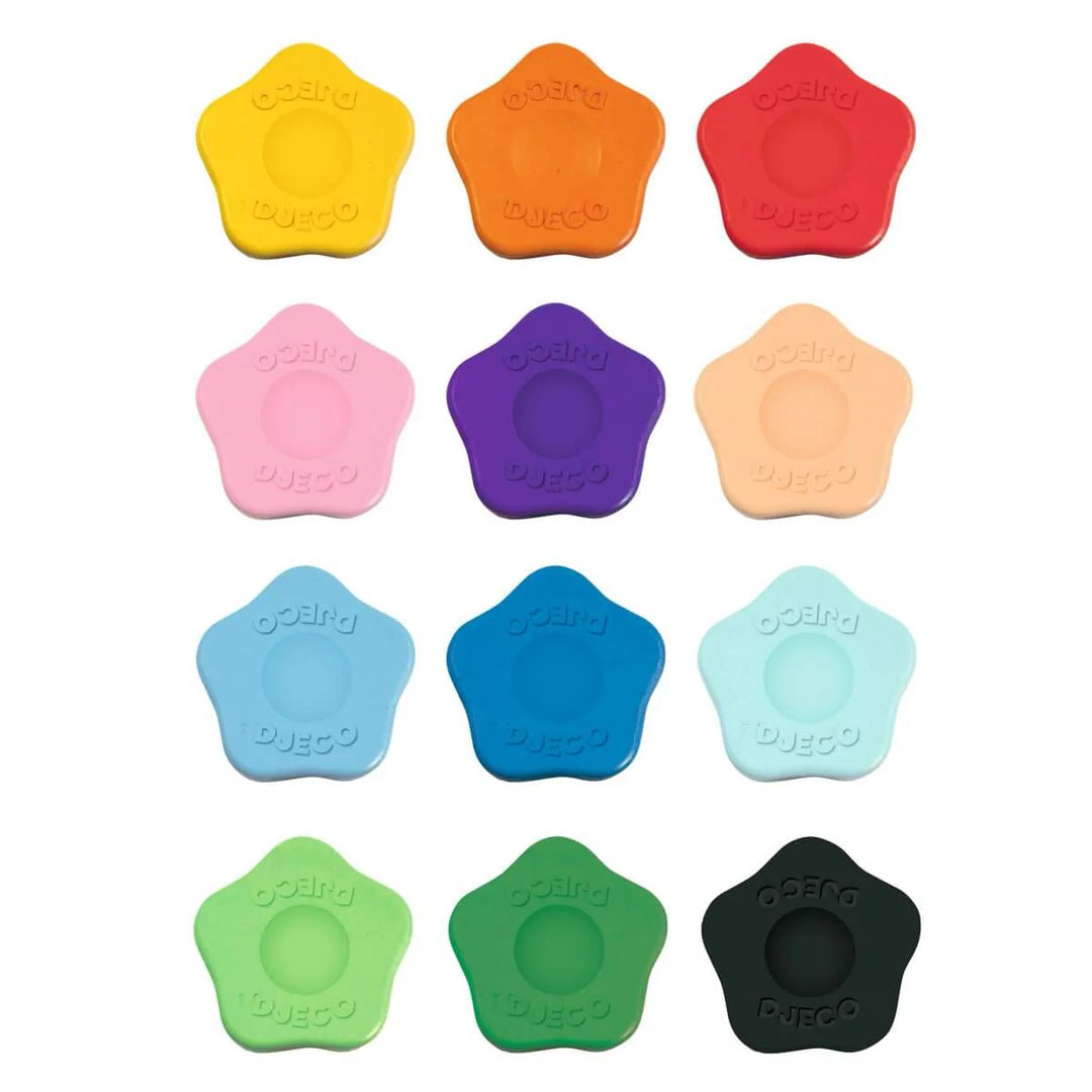 12 flower crayons for toddlers