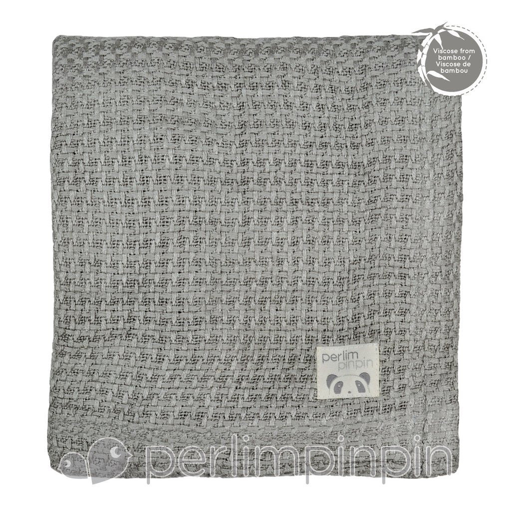 Bamboo Knitted Blanket-Grey