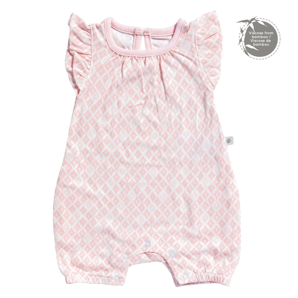 Bamboo girl romper - diamonds