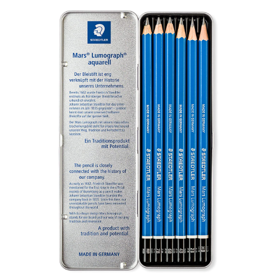 Graphite Drawing Pencils (Set of 6)