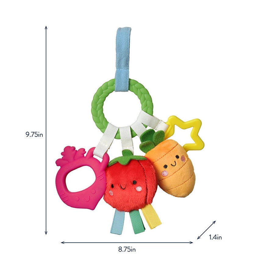 Bitzy Busy Ring™ Teething Activity Toy - Veggie