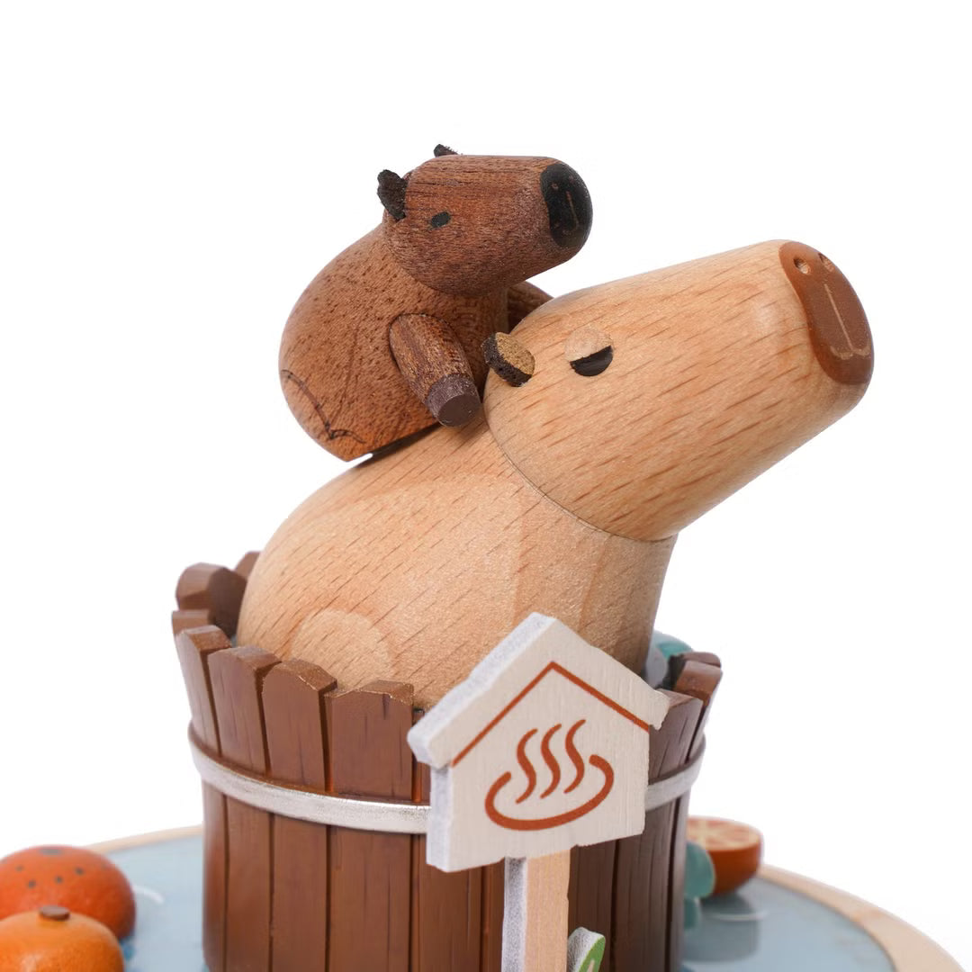 Capybara Bathing Music Box