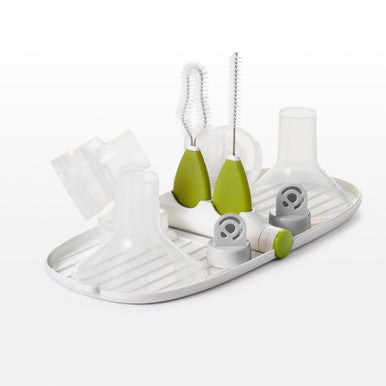 Breast Pump Parts Drying Rack with Detail Brushes-Green