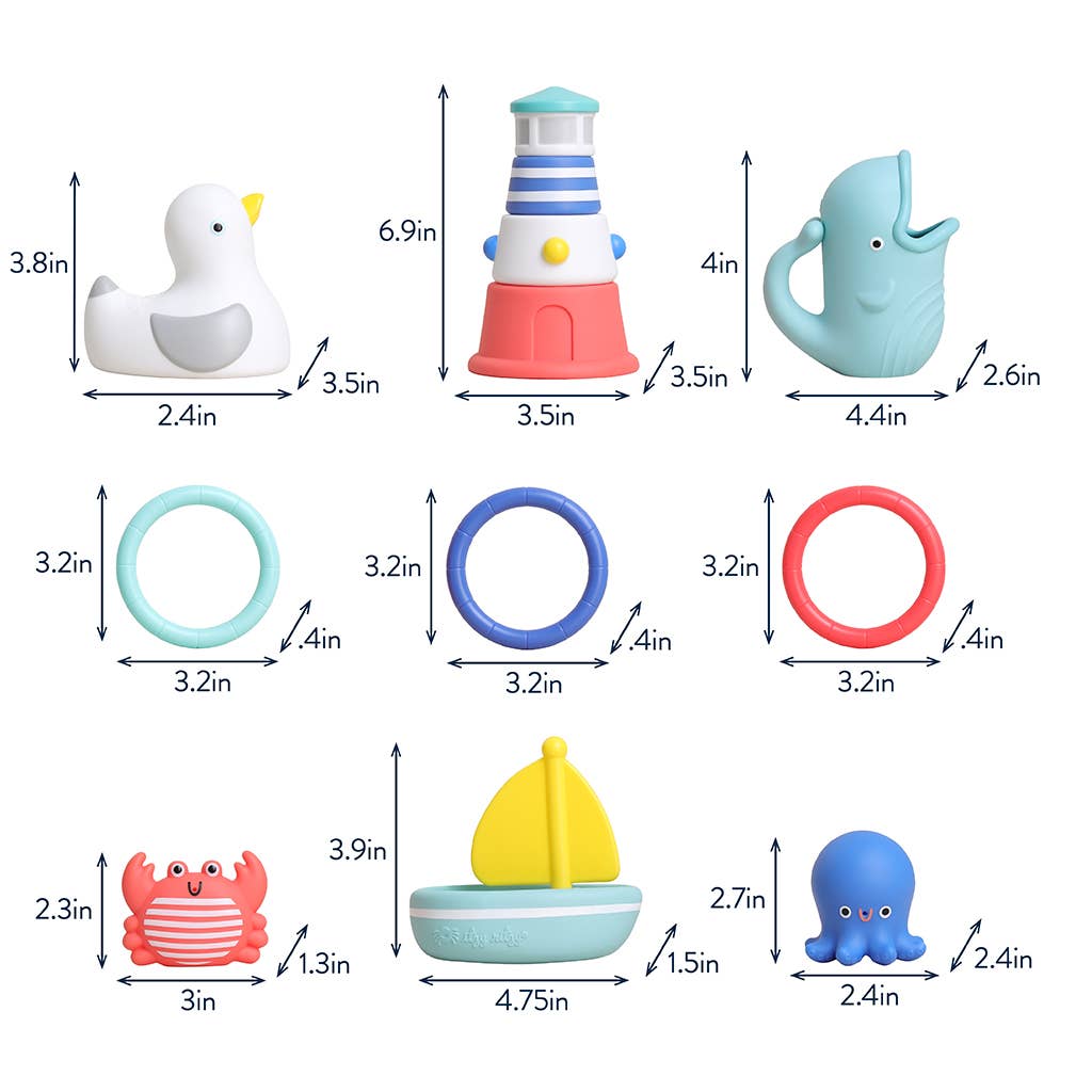 Seaside Splash Gift Set Soft Bath + Water Toys