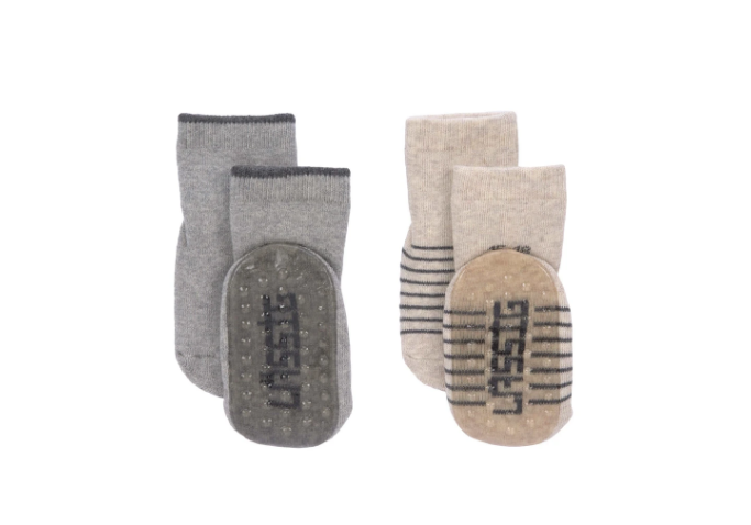 4kids - Anti-Slip Socks - Grey/Beige