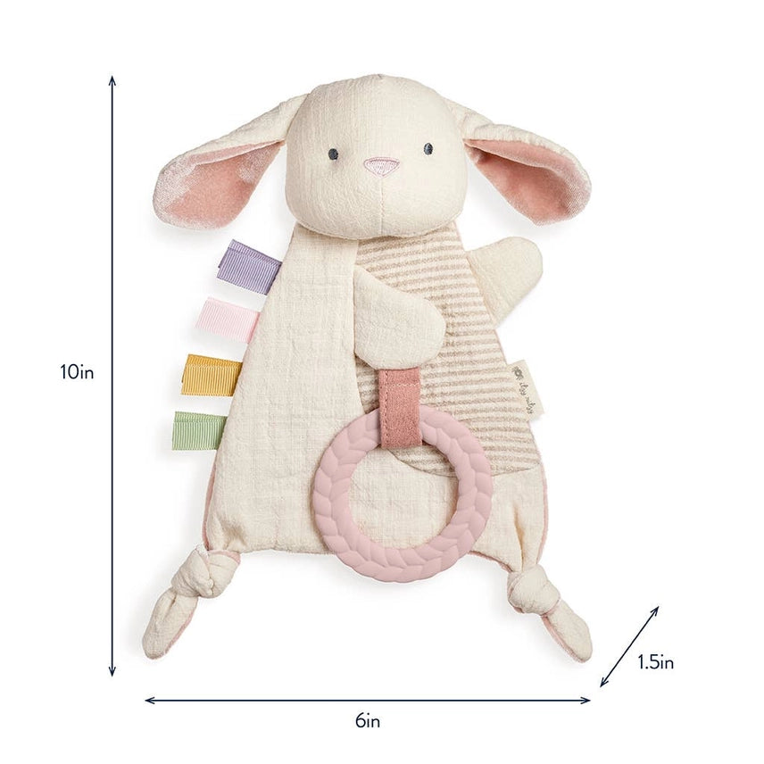 Bitzy Crinkle Sensory Toy with Teether - Bunny