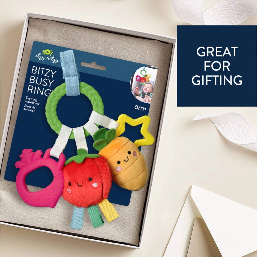Bitzy Busy Ring™ Teething Activity Toy - Veggie