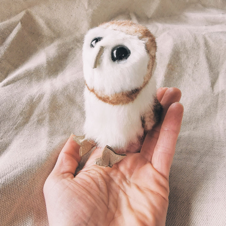 Mini Barn Owl Finger Puppet - Chouette Effraie