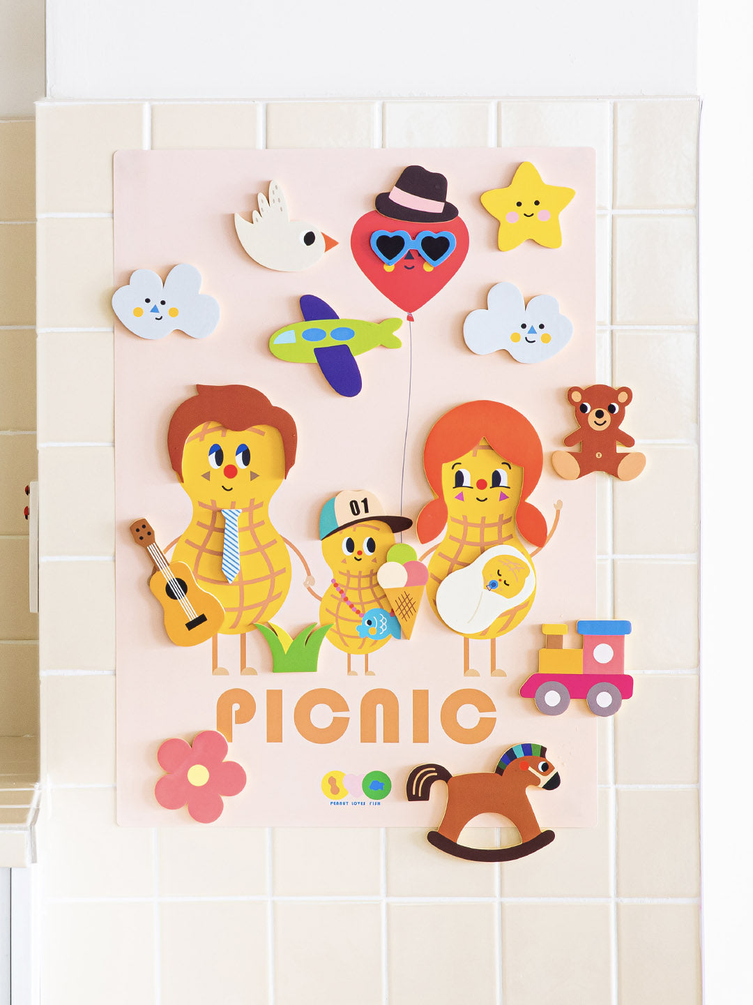 Creative Play Bath Stickers & Poster Set - Picnic