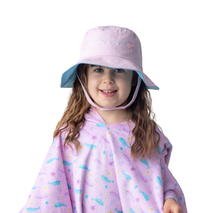 Kid's Reversible Sun Hat | Narwal & Starfish