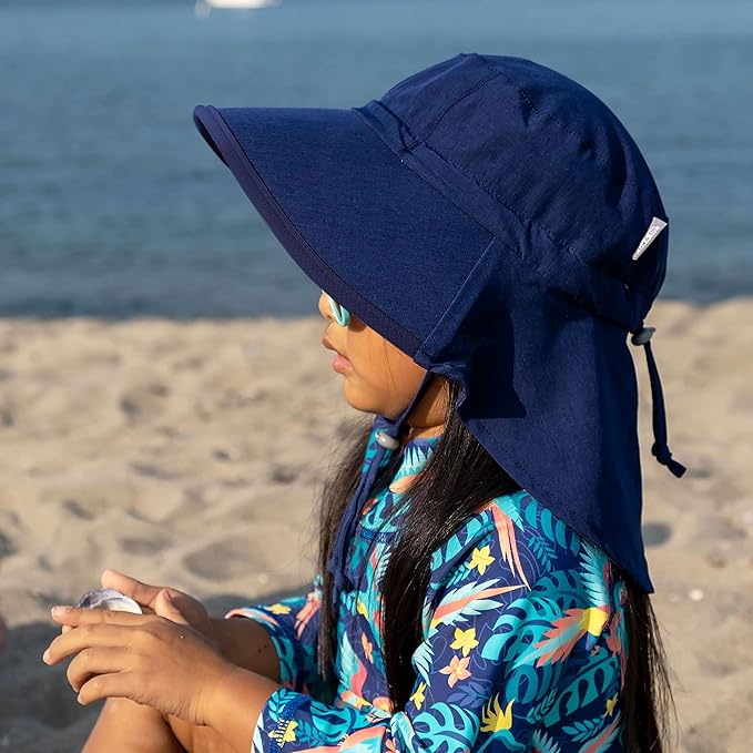 Kids Water Repellent Adventure Hats | Navy