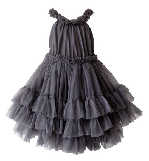 Ruffled Chiffon Dance Dress | Grey