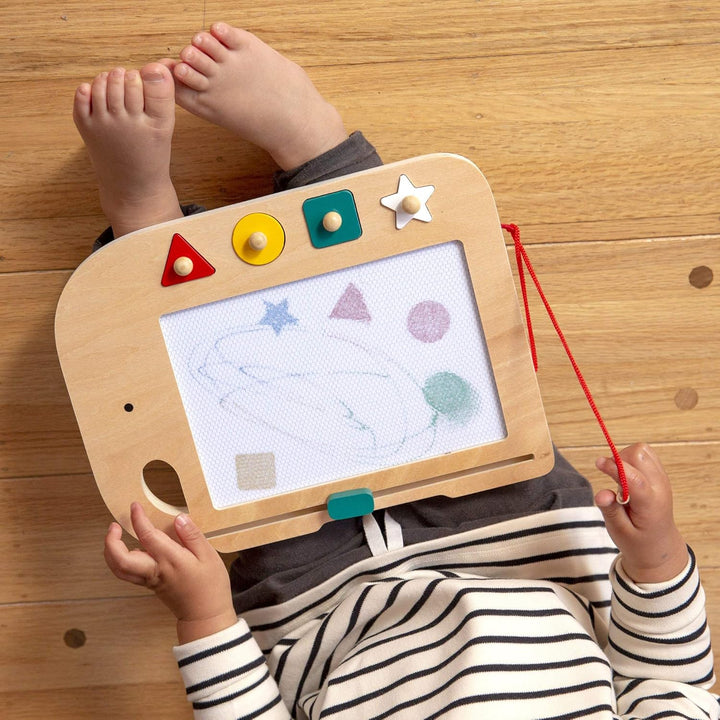Doodle + Draw Elephant Wooden Magic Drawing Board