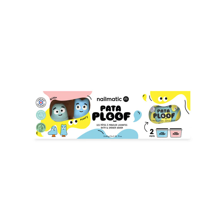 Pataploof - Pink and Blue Bath & Shower dough set with Bloop and Ploofy