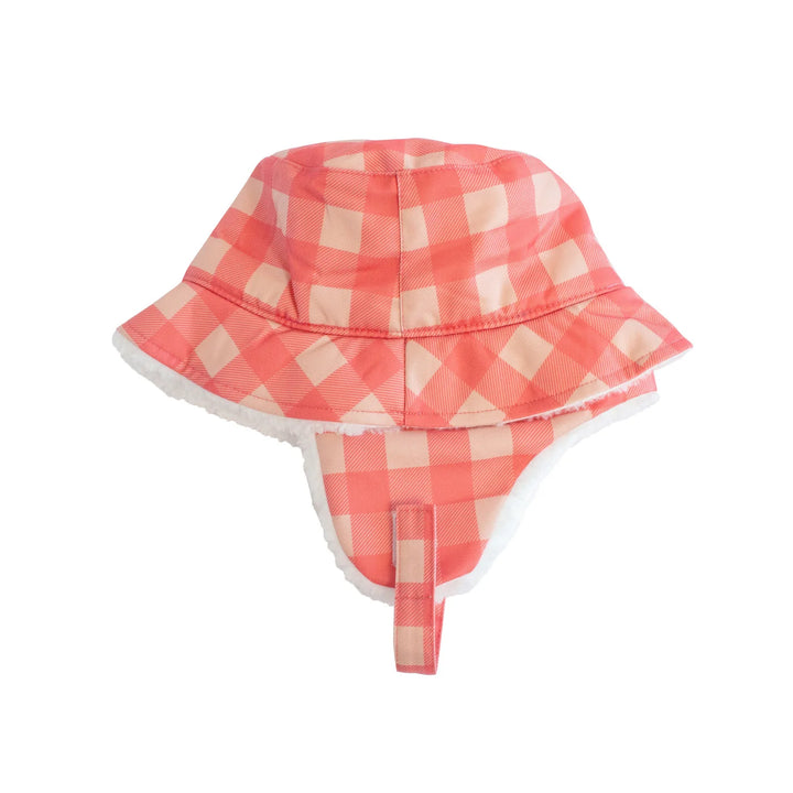 Winter Bucket Hat - Pink Buffalo Check