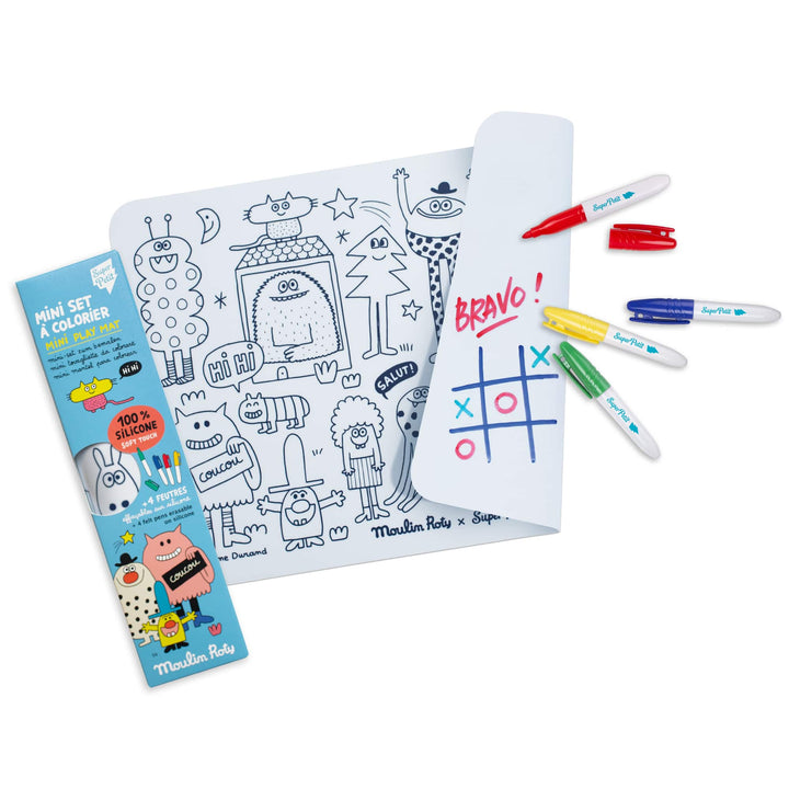 Schmouks - Mini Silicon Colouring Mat with 4 Pens