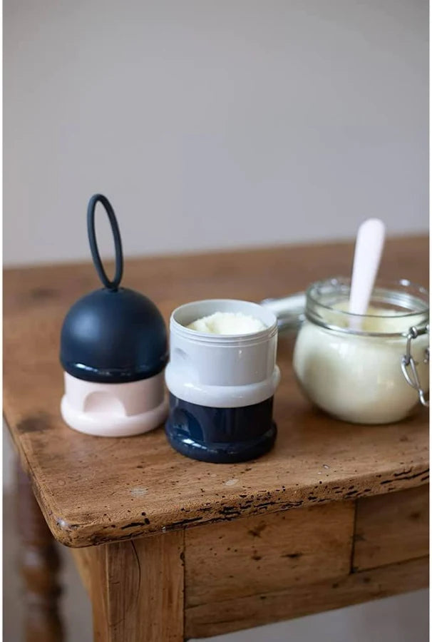 Stackable Milk Dosing Box - Colour: Marine Blue, Beige, Grey