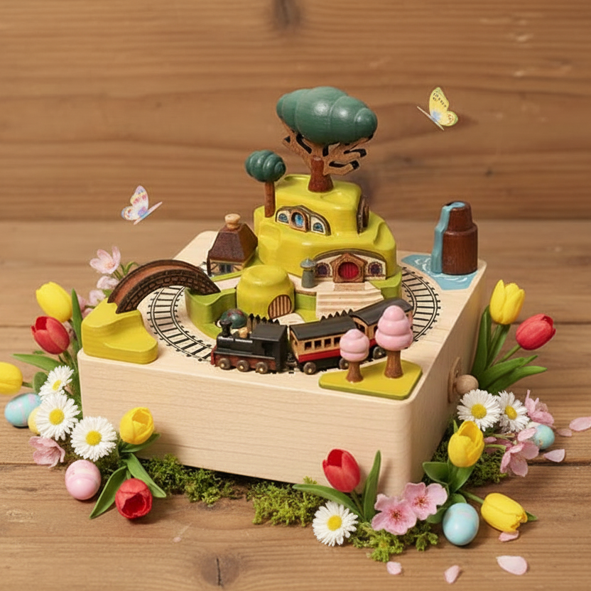 Spring Train Music Box