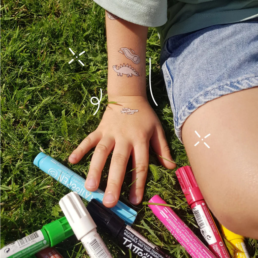 Temporary Coloring Tattoos - Kawai
