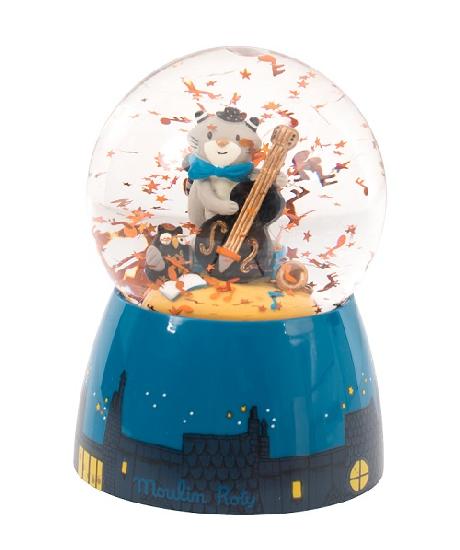 Moustaches - Musical Snow Globe